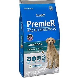 Ração Premier Raças Especificas Cães Adultos Labrador Sabor Frango 12kg