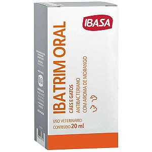 Antimicrobiano Ibasa Ibatrim Oral Cães/Gatos 20ml