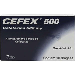 Antibiotico Cefex Castel 10 Drageas 500mg