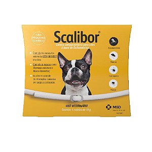 Coleira Antiparasitária MSD Scalibor Cães Pequenos e Médios 48cm 19g