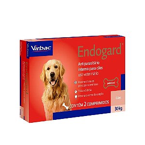 Vermifugo Virbac Endogard 30kg com 2 Comp.