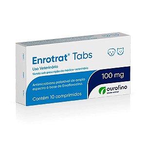 Antibiotico OuroFino Enrotrat Tabs 10 Comp 100Mg