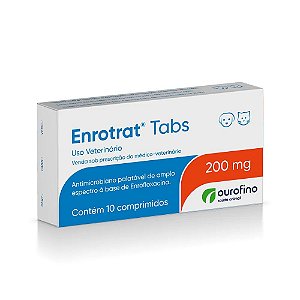 Antibiotico OuroFino Enrotrat Tabs 10 Comp 200Mg