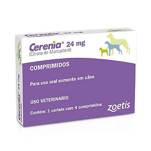 Cerenia Zoetis 24mg C/ 4 Comprimidos