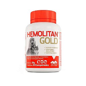 Suplemento Vetnil Hemolitan Gold 30 Comprimidos