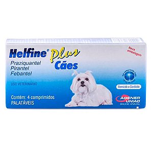 Vermífugo Agener Helfine Plus Cães 4 Comp
