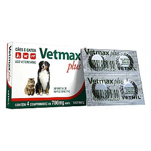 Vermífugo Vetmax Plus Comprimido C/ 4Un