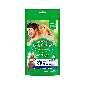 Petisco Dog Chow Cães Adultos Oral Medio e Grande 80G