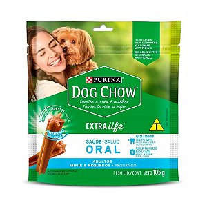 Petisco Dog Chow Cães Adultos Oral Mini e Pequeno 105G