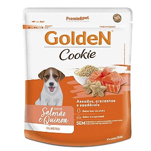 Petisco Golden Cookie Cães Filhotes Sabor Salmão e Quinoa 350g