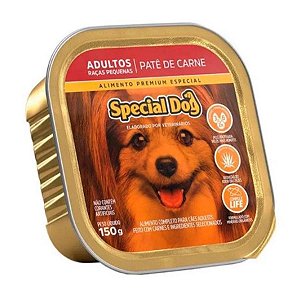 Ração Úmida Special Dog Cães Adultos Raças Pequenas Sabor Carne Pate 150g