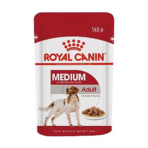 Ração Úmida Royal Canin Cães Adultos Medium Sache 140g