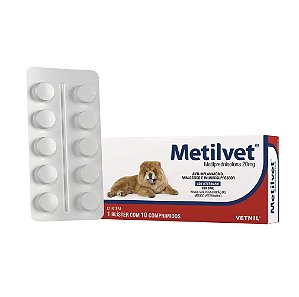 Anti-Inflamatorio Vetnil Metilvet 20mg 10Comp