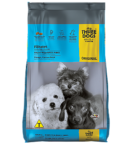 Ração Three Dogs Cães Filhotes Pequenos e Minis