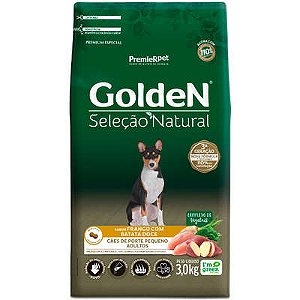 Ração Golden Seleção Natural Cães Adultos Porte Pequeno Frango com Batata Doce