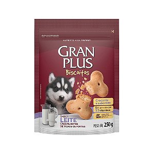 Biscoito GranPlus Cães Filhotes Leite 250 g