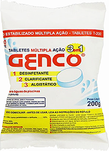 Tablete Multipla Ação 3 em 1 T-200 Genco 200g