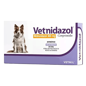 Antibiotico Vetnidazol 300mg com 10 comprimidos