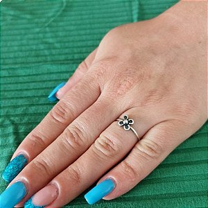 Anel Prata Bali 925 Flor