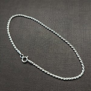 Pulseira de Prata 925 1,5mm ponto baiano 18,5cm