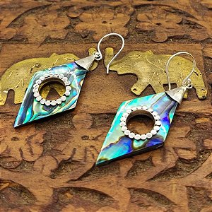 Brinco de Prata Bali 925 - Abalone - lançamento