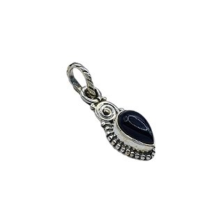 Pingente prata 925 - Ônix - Gota