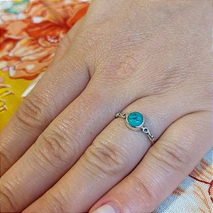 Anel infinito Life de Prata 925 e Turquesa - lançamento Índia
