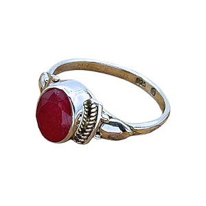 Anel Life Prata 925 - Rubi - Oval