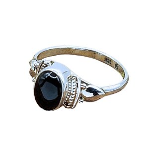 Anel Life Prata 925 Pedra Ônix