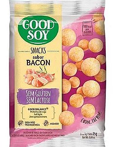 Snack de Soja Sabor Bacon Sem Glúten - Good Soy - Pacote 25g