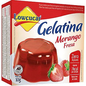 Gelatina de Morango Zero Açúcar - Lowçucar - Caixa 10g