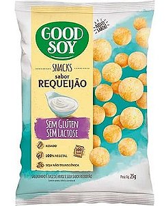 Snack de Soja Sabor Requeijão Sem Glúten - Good Soy - Pacote 25g