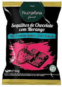 Sequilhos de Morango com Chocolate Zero Açúcar - Nutripleno 80g