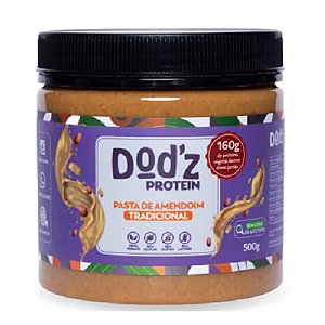 Pasta de Amendoim Proteica Zero - Tradicional - Dod'z - Pote 500g