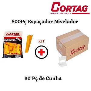 Espaçador Nivelador Cortag Kit 500pç + 50 Cunhas