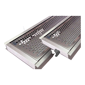 Grelha Ralo Linear Perfurada em Inox Água Pluvial 20x100 JJM