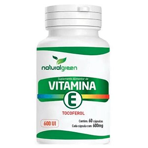 Vitamina E Tocoferol 15mg 60 Cápsulas Natural Green