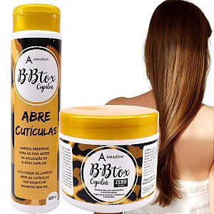 Kit Botox Capilar Shampoo Abre Cutículas 320ml E BBtox 500g
