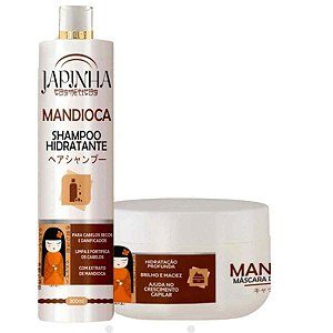Kit Hidratante Mandioca Shampoo 300ml e Máscara 300g Japinha