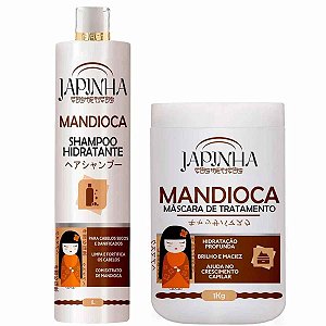 Kit Hidratante Mandioca Shampoo 1L e Máscara 1Kg Japinha