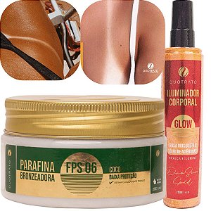 Super kit Bronzeamento Parafina FPS 06 - Iluminador Gold