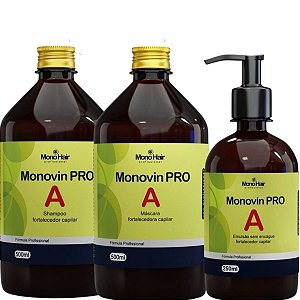 Kit Monovin Pro A Shampoo - Mascara - Emulsão