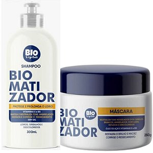 kit Biomatizador Máscara 250g -  Shampoo Biomatizadora 250ml