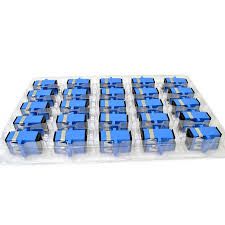 ADAPTADOR ACOPLADOR OPTICO SC/UPC AZUL SIMPLEX BLISTER COM 50 UNIDADES - SL