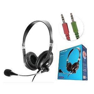 HEADPHONE COM MICROFONE PREMIUM ACOUSTIC PRETO PS2 PH041 - MULTILASER