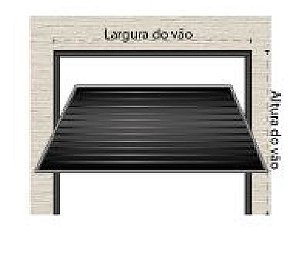 Portão 1 Peça Basculante com Lambri