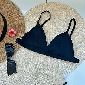 Top de Biquíni Mônica Fixo Preto Attack