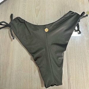 Calcinha de Biquíni Amanda Verde Croco Lisa
