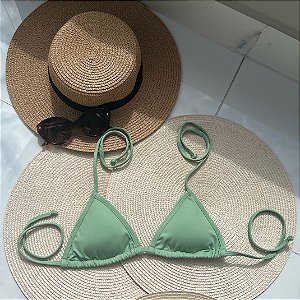 Top de Biquíni Basic Verde Sálvia