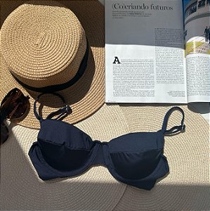 Top de Biquíni Mica Azul Naval Sunshine